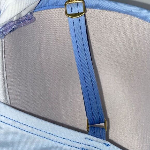 Bleu Rod Beattie 10 Hola Shirred Bandeau Ombre‎ One-Piece Swimsuit Blue - Picture 9 of 12